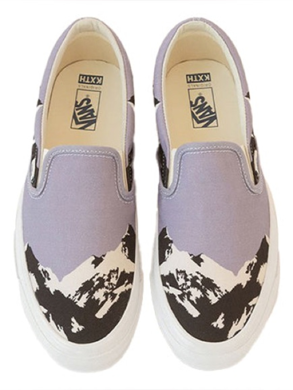 Vans Kith x Vault slip-on sneaker Sneakers in Lavender and Black mountain range